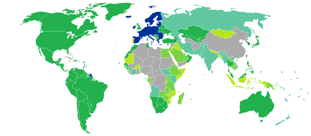 Visa requirements for Portuguese citizens